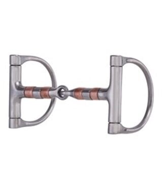 AHE 255-550 SS RACING DEE BIT, 5 SNAFFLE MOUTH W/SS & COPPER ROLLERS 3" DEES