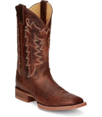 Justin CARSEN CAMEL COWHIDE WIDE SQUARE TOE