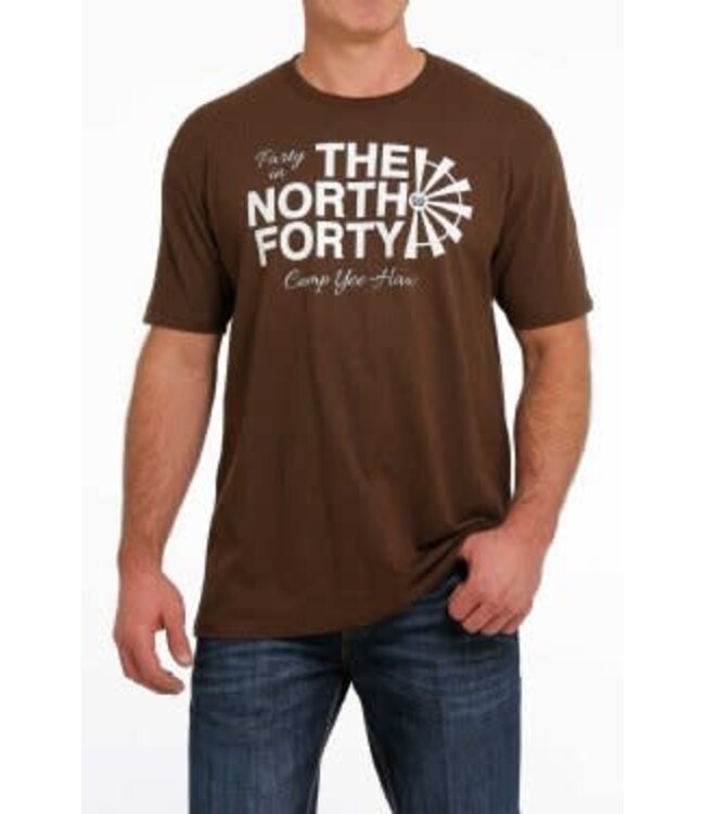 MTT1690540 CINCH "THE NORTH FORTY" TEE BROWN