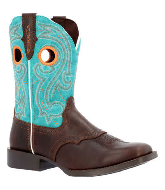 DRDWESTWARD HICKORY TURQUOISE WESTERN BOOT