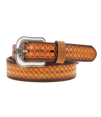 Hooey "HANDS-UP" CLASSIC BELT NATURAL/BROWN BASKET WEAVE