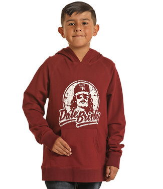 Rock & Roll RRBT94R067 ROCK & ROLL DALE GRAPHIC HOODIE BURGUNDY