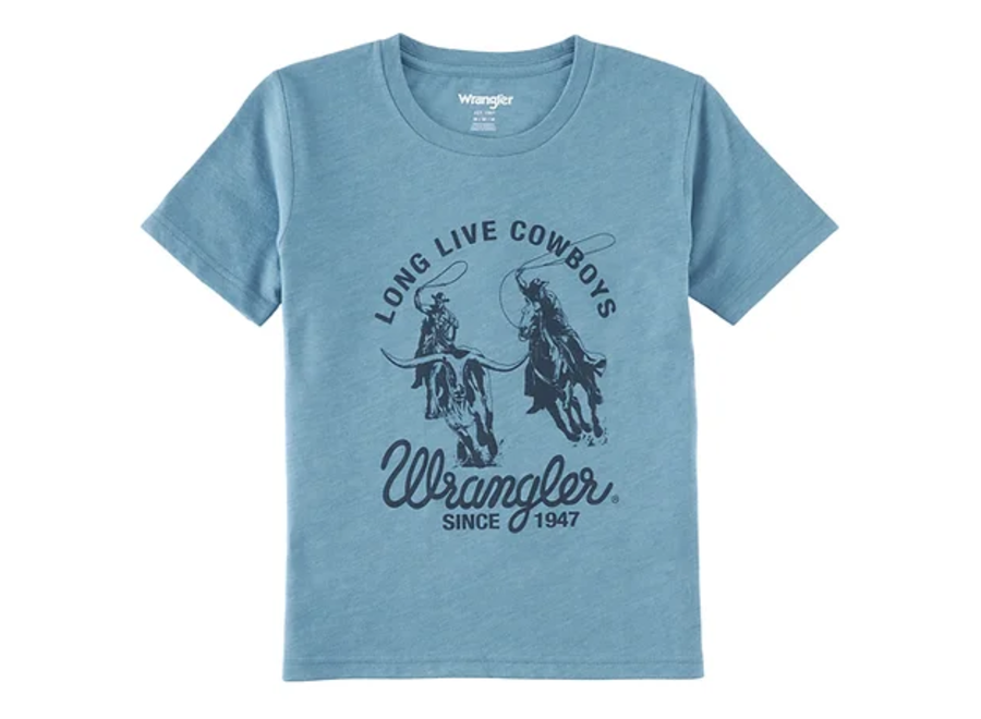 Wrangler 112319271 WRANGLER TEAM ROPING TEE BLUE - A Bit of Tack