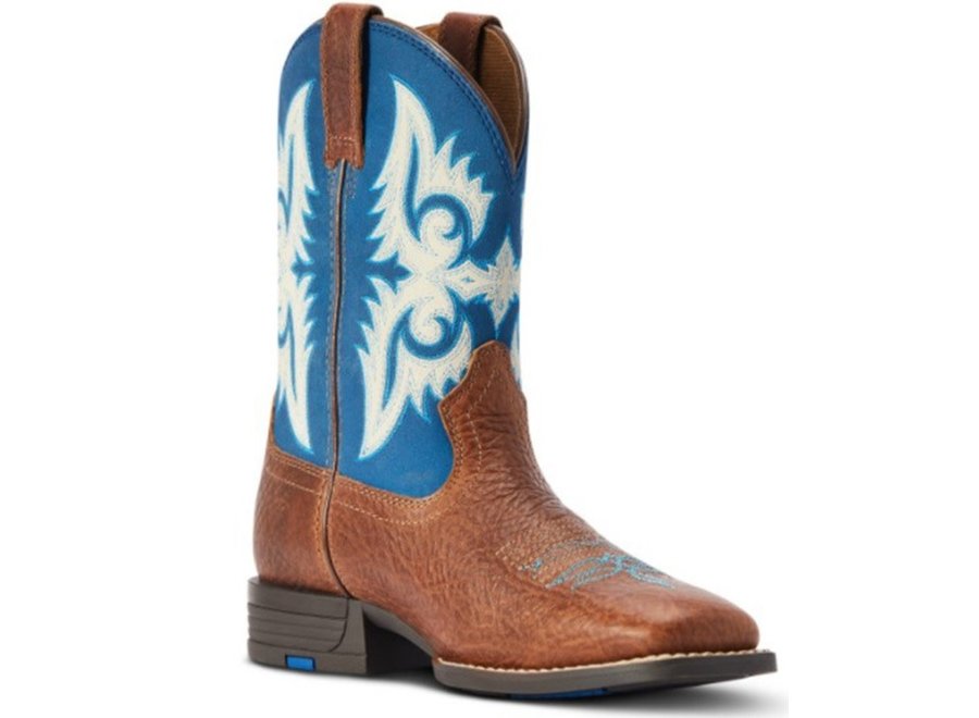 10042597 ARIAT YOUTH LONESTAR BOOT RED DIRT ROAD/BLUE WAVES