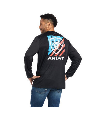 Ariat 10040991 ARIAT CHARGER AMERICANA LS TEE BLACK