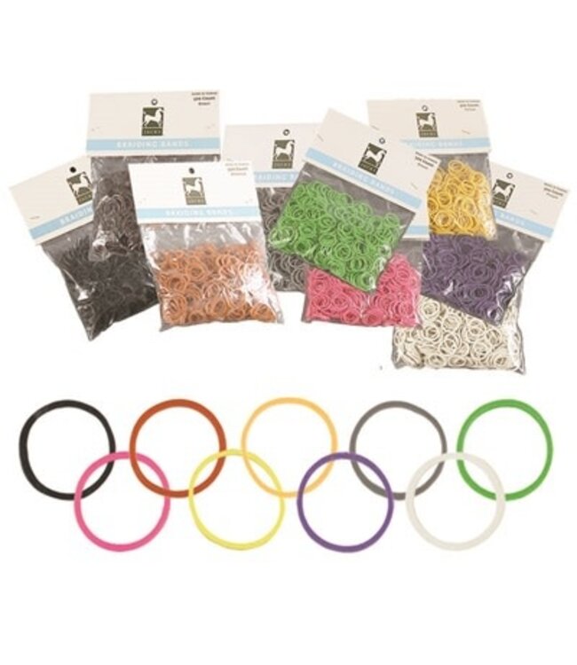 BRAIDING BANDS 500 CT. (ASSORTED COLORS)