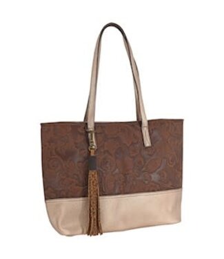 CatchFly 22033696 CATCHFLY TOTE EMBOSSED TOOLING W/METALLIC GOLD