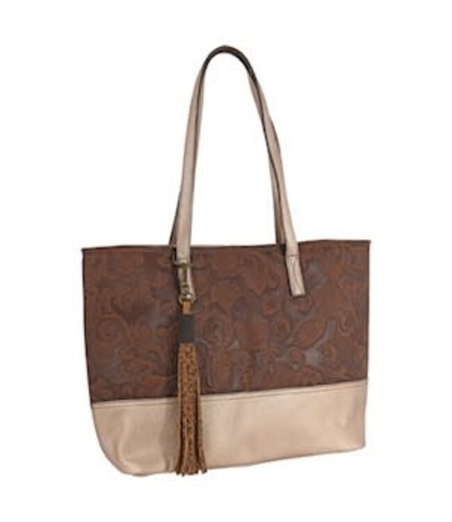 22033696 CATCHFLY TOTE EMBOSSED TOOLING W/METALLIC GOLD