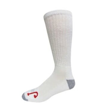 Justin 9503 JUSTIN HALF CUSHION COTTON OVER THE CALF SOCK WHITE 3 PACK