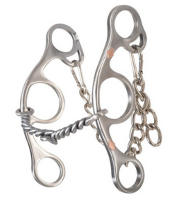 BBIT4SSG21SS SHERRY CERVI SHORT SHANK TWISTED WIRE SNAFFLE BIT