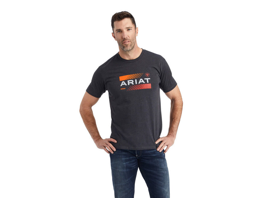 10042780 ARIAT OCTANE STACK TEE CHARCOAL HEATHER