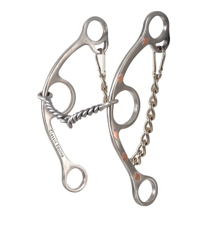 BBIT4LSG21SS SHERRY CERVI LONG SHANK TWISTED WIRE SNAFFLE