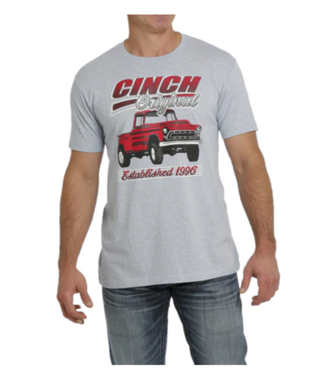 MTT1690514 CINCH HEATHER LOGO GRAPHIC TEE GRAY