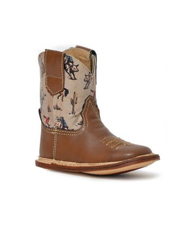 TODDLER BOOT BROWN W/RIDERS DESIGN SHAFT