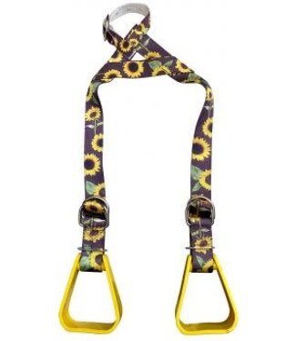 Showman 177154 SHOWMAN SUNFLOWER NYLON ADJUSTABLE BUDDY STIRRUPS