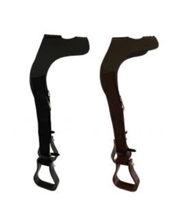 44958 LEATHER OVER HORN BUDDY STIRRUP