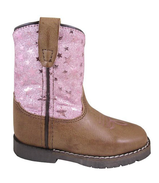 Smoky Mountain TODDLER AUTRY BROWN/PINK SQUARE TOE BOOTS