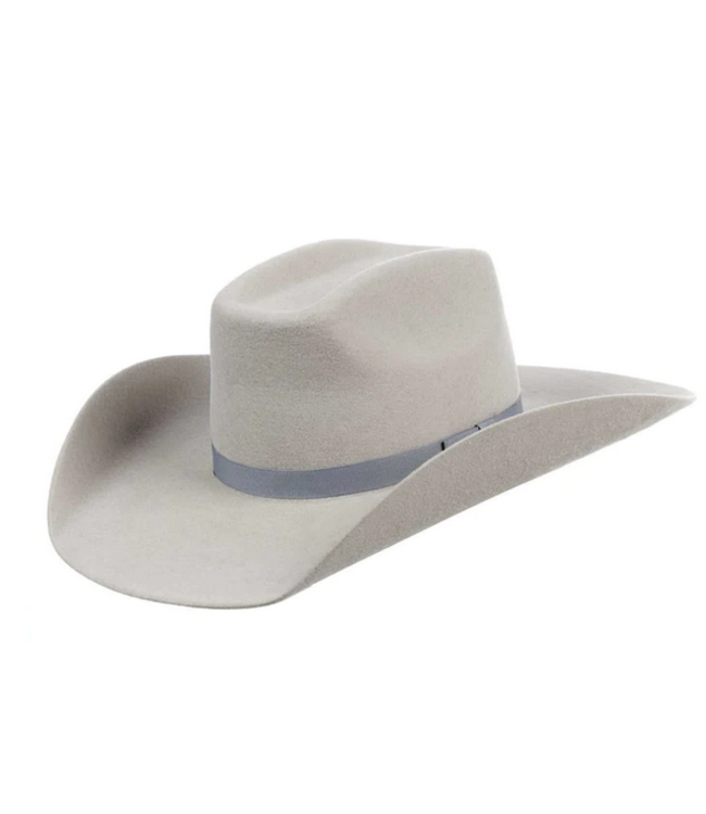 T7234206 TWISTER YOUTH SILVERBELLY PRECREASED WOOL COWBOY HAT