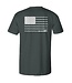 HT1545GY HOOEY  MENS "LIBERTY ROPER" GREY W/FLAG LOGO T-SHIRT