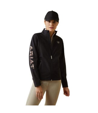 Ariat 10043523 ARIAT WOMENS NEW TEAM SOFTSHELL JACKET BLACK/PONY