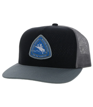 Hooey "SUMMIT" OSFA TRUCKER CAP BLUE/BLACK PATCH