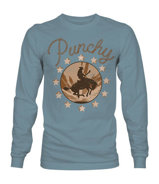 Hooey HT1560 HOOEY LADIES "PUNCHY" DENIM LONG SLEEVE TEE