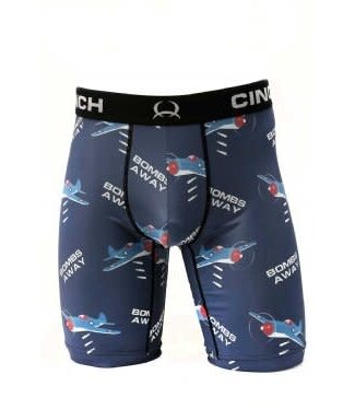 Cinch MXY6001023 CINCH MENS 9" "BOMBS AWAY" BLUE BOXER BRIEF