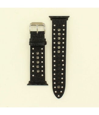 Nocona STUD STONES BLACK APPLE WATCH BAND