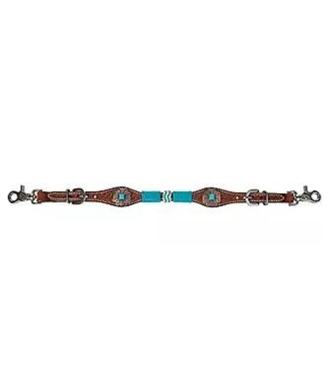 1025-45-S4 CIRCLE Y TURQUOISE ROUND UP WITHER STRAP