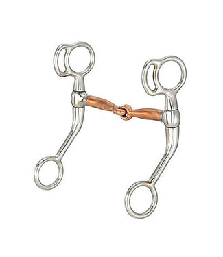 Tough 1 25509 TOUGH1 MINIATURE TRAINING SNAFFLE WITH COPPER MOUTH - 4"
