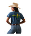 10044616 ARIAT WOMEN'S "GROW UP" STEEL BLUE HEATHER TEE