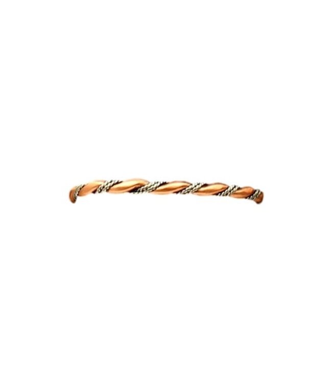BRACELET TWISTED ROPES SILVER/COPPER