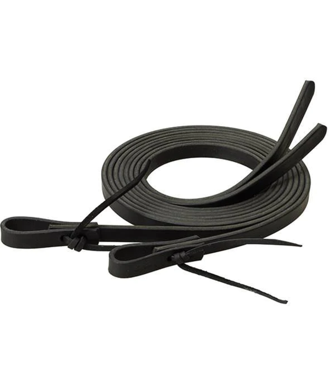 50-1737 WEAVER BLACK LEATHER SPLIT REINS, 5/8" X 7'