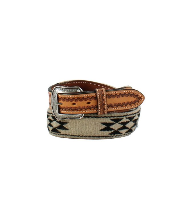 WESTERN TOOLED SUNRISE WOVEN BLANKET DESIGN BELT