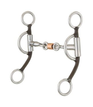 Tough 1 ANTIQUE BROWN 3-PIECE SNAFFLE BIT