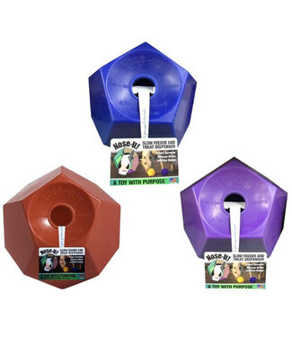 3447 FUNNEL FILL NOSE-IT! 10" SLOW FEEDER & TREAT DISPENSER (ASSORTED COLORS)