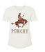 PT1641CR HOOEY WOMEN'S "BRONC" CREAM W/SERAPE PATTERN LOGO TEE