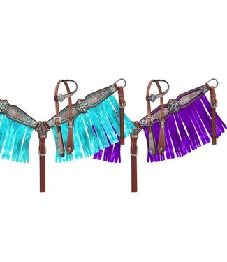 Showman 13787 SHOWMAN PONY HEADSTALL/BREAST COLLAR SET HOLOGRAPHIC
