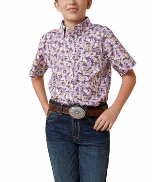 Ariat 10044919 ARIAT BOYS MAXIMILIAN CLASSIC S/S SHIRT LILAC