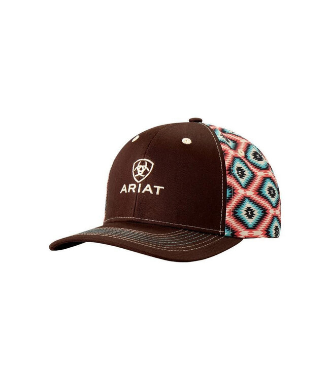 A300082002 ARIAT WOMEN'S AZTEC SNAP BROWN CAP