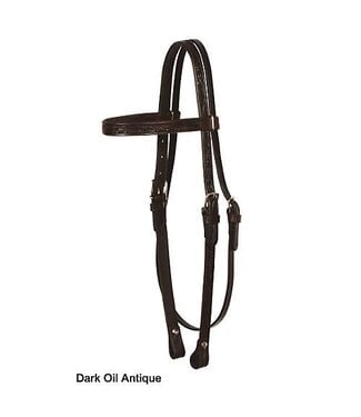 Circle Y 0233-8341 CIRCLE Y FLORAL TOOLED BROWBAND HEADSTALL WALNUT