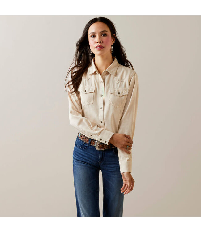 10045043 ARIAT WOMEN'S R.E.AL. JURLINGTON SANDSHELL L/S SNAP SHIRT