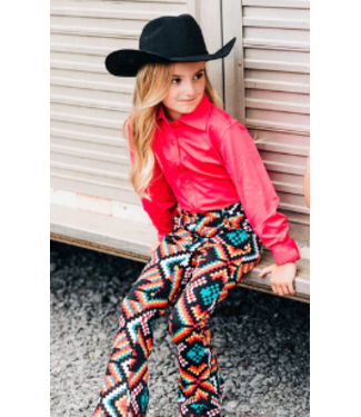 RANCH DRESS'N RANCH DRESS'N *YOUTH* HOT PINK PERFORMANCE RODEO SHIRT