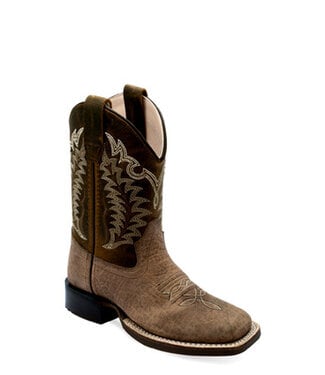 Old West BROWN WITH SQUARE TOE WESTERN BOOTS