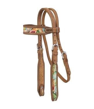 Silver Royal 45-4613MN SILVER ROYAL MINI CACTUS PRINT BROWBAND HEADSTALL