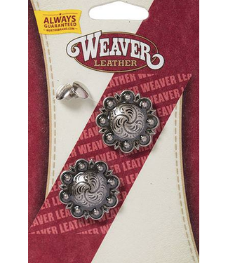 Weaver WEAVER ANTIQUE SILVER BERRY CONCHO WITH POST