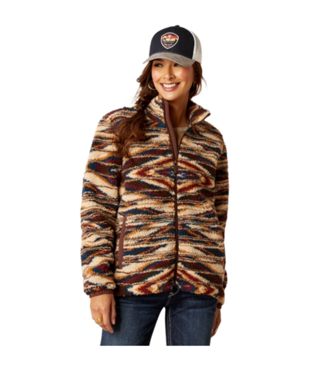 10046023 ARIAT WOMEN'S CHIMAYO FLEECE JACKET SUNSET SALTILLO