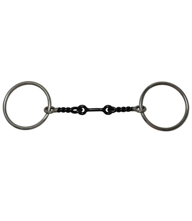 FRENCH LINK LOOSE TWISTED RING SNAFFLE BIT