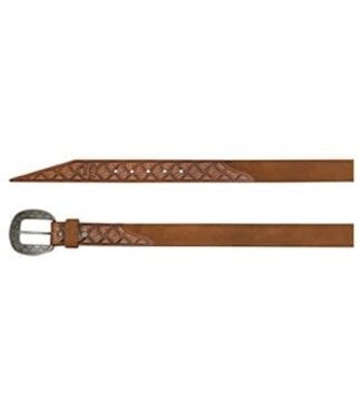 RED DIRT HAT CO 23133BE8 RED DIRT HAT CO. MENS ROUGHOUT BROWN BELT W/BILLETS