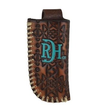 RED DIRT HAT CO 23111537K10 RED DIRT HAT CO KNIFE SHEATH RAWHIDE LACED EDGE